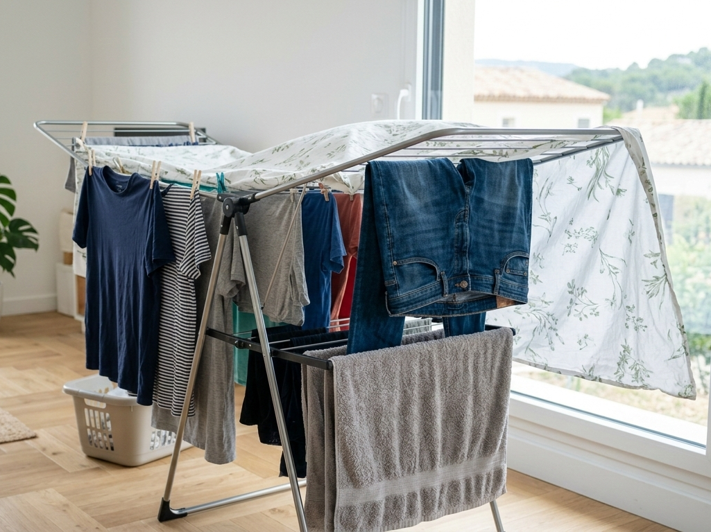 Temps de séchage du linge en intérieur selon le type de vêtement