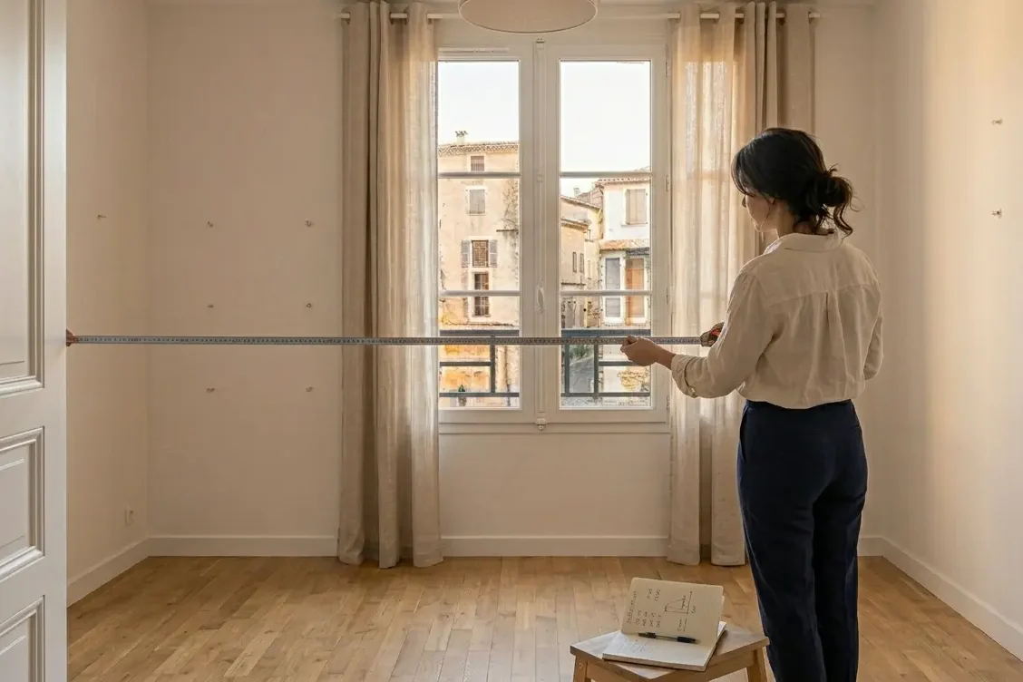Mesurer les murs d'un petit appartement avant d'acheter des meubles