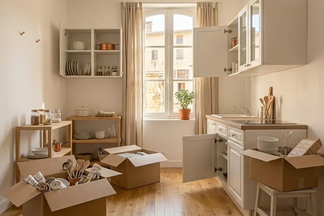Organisation de la cuisine après déménagement dans un petit appartement